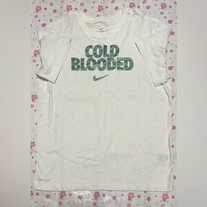Nike Mens The Nike Tee Cold Blooded Logo DRI-FIT Size M White
